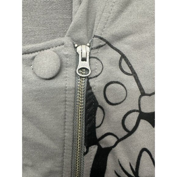 Disney Parks Minnie Jacket M Double Breasted Ruffled Jersey Zip Up Sweatshirt - Picture 3 of 7